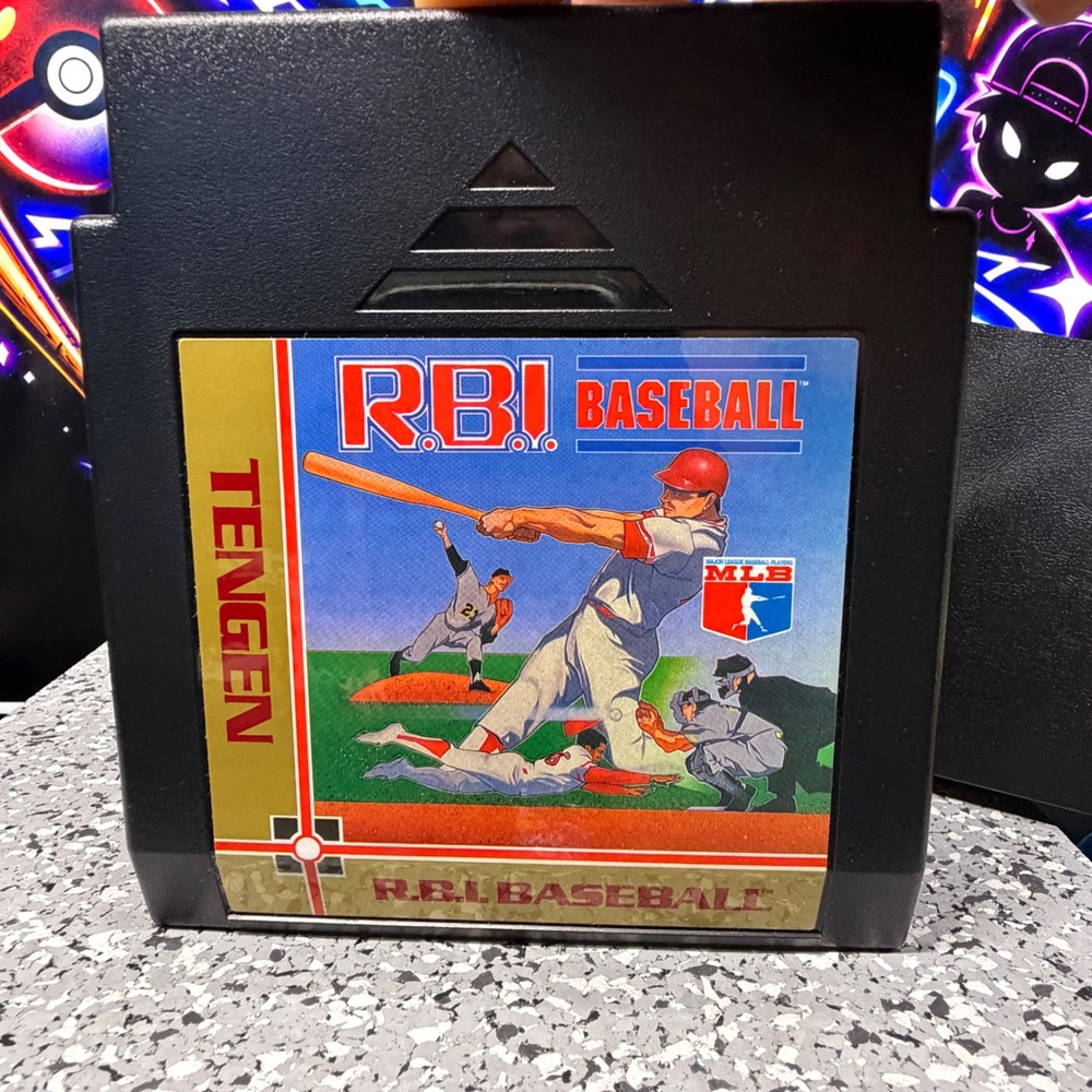 RBI Baseball Nintendo NES Tengen Black Cartridge MLB Players Association 1988